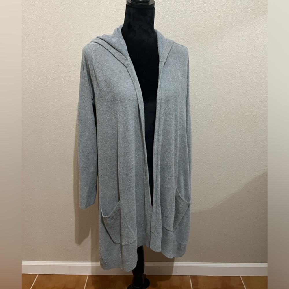 Barefoot Dreams Beach Rock CozyChic Ultra Lite Hooded Resort Cardi Sweater